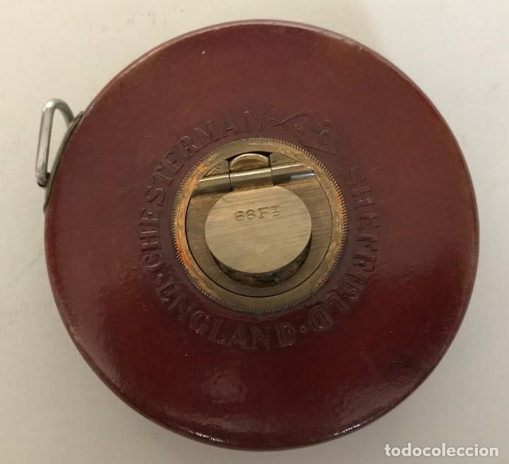 Antig&uuml;edades: Cinta de medir inglesa de 1930. Chesterman & Sheffield - Foto 9