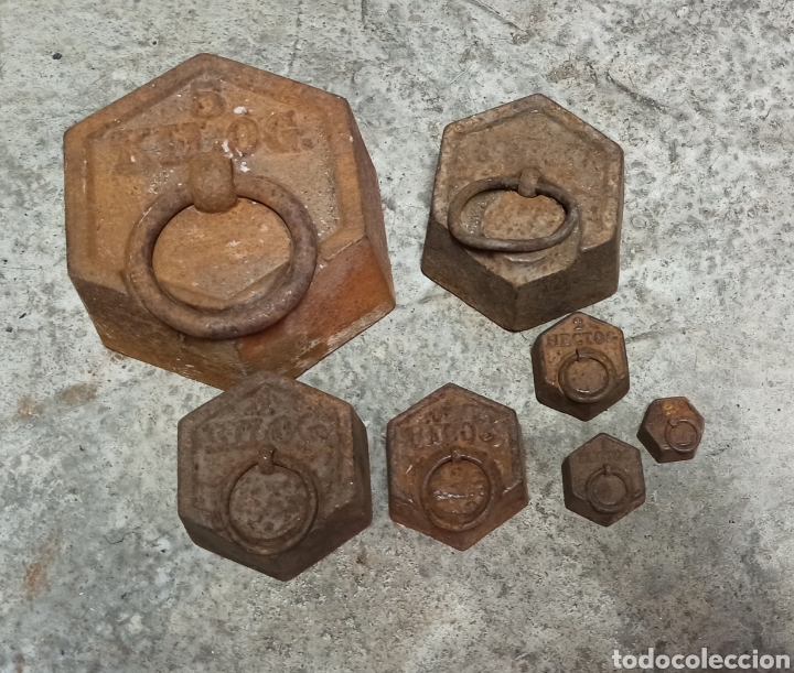 Antig&uuml;edades: Juego de 7 pesos - Foto 1