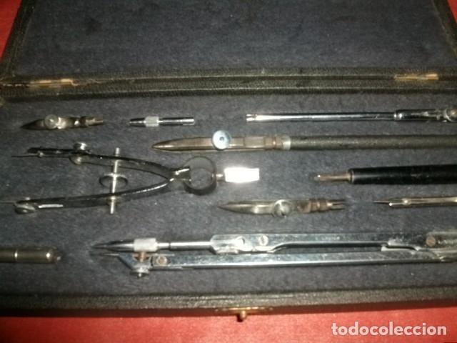 Antig&uuml;edades: CAJA DE COMP&Aacute;S/COMPASES LASTER (10 piezas) - Foto 2