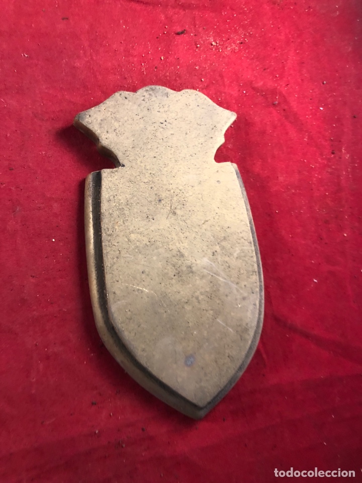 Antig&uuml;edades: Placa de bronce para llamador de puerta 16,5cm - Foto 1