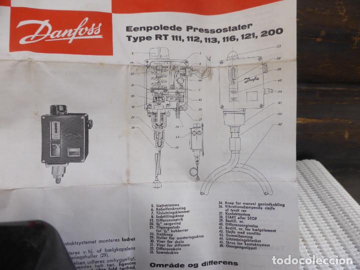 Antig&uuml;edades: DANFOSS PRESSURE SWITCH ADJUSTABLE PRESOSTATO DE PRESI&Oacute;N REGULABLE TYPE RT200 017-0200 - Foto 6