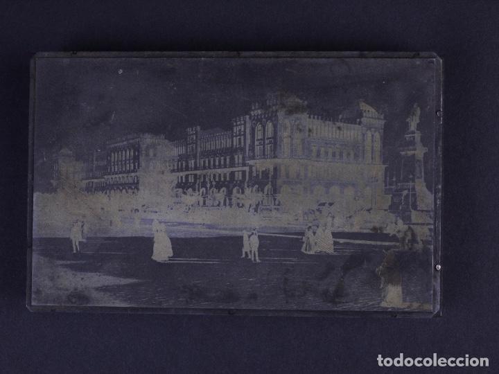 Antig&uuml;edades: ZINCOGRABADO, CLICHE PARA IMPRESION. PASEO JUNTO EDIFICIO - Foto 2