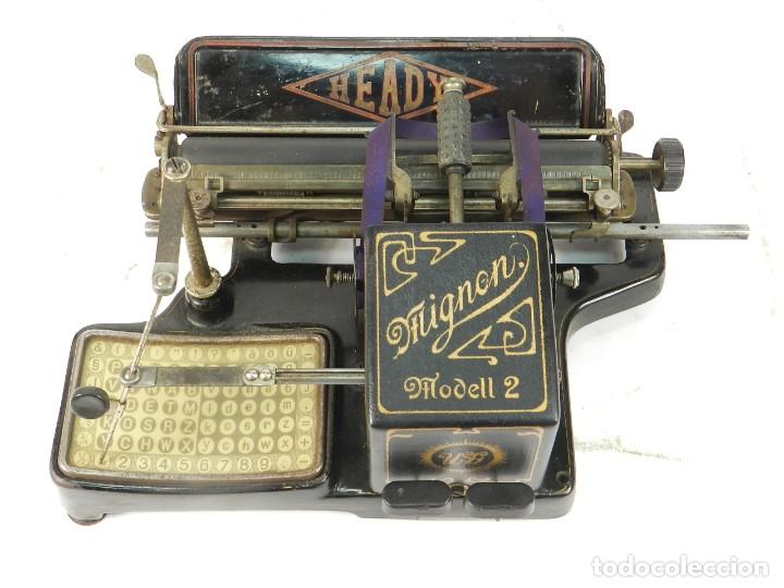 MAQUINA DE ESCRIBIR HEADY MIGNON AÑO 1905 TYPEWRITER SCHREIBMASCHINE A ECRIRE (Antigüedades - Técnicas - Máquinas de Escribir Antiguas - Mignon)