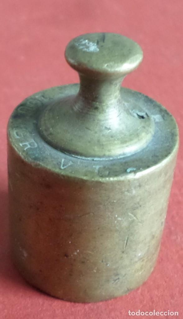 Antig&uuml;edades: Pesa bronce 100 gr. --- 100 GR &ndash; VL y cu&ntilde;o - Foto 2