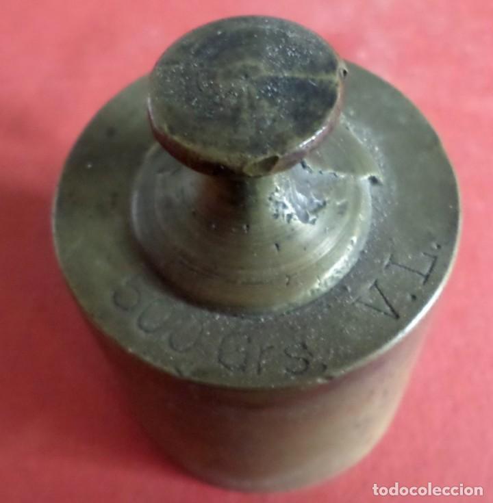 Antig&uuml;edades: Pesa bronce 500 gr. --- 500 Grs V.L. - Foto 4