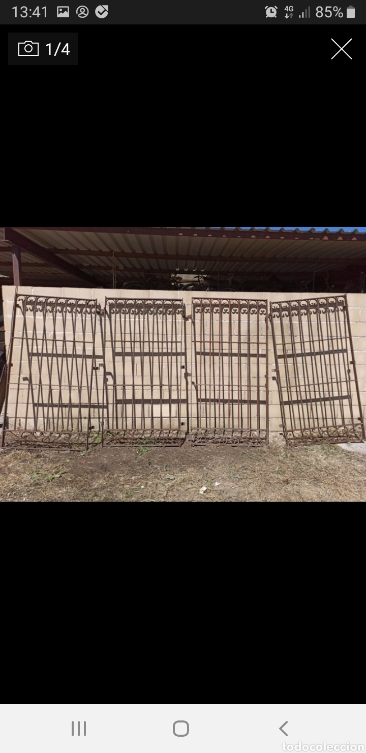 Antig&uuml;edades: 2 Rejas de hierro 2m x 1m - Foto 2