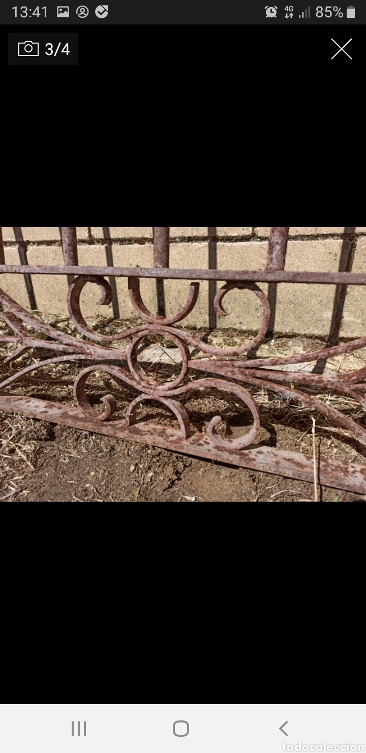 Antig&uuml;edades: 2 Rejas de hierro 2m x 1m - Foto 3