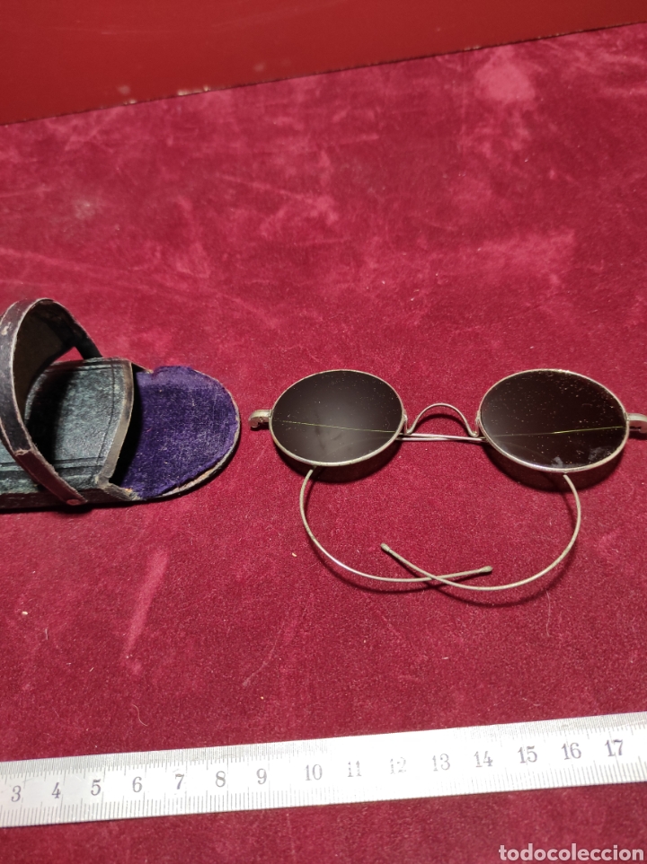 Antig&uuml;edades: Lentes gafas antigua con funda - Foto 6