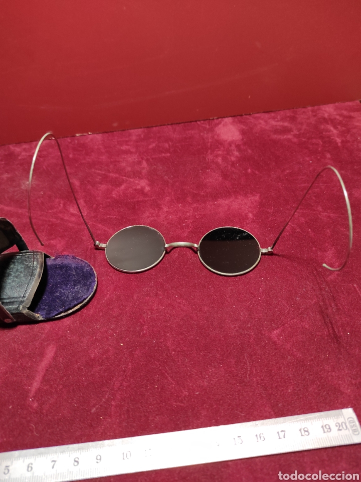 Antig&uuml;edades: Lentes gafas antigua con funda - Foto 7