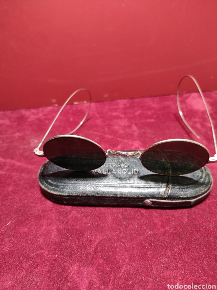 Antig&uuml;edades: Lentes gafas antigua con funda - Foto 8