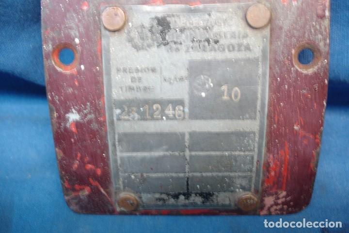 Antig&uuml;edades: ANTIGUA PLACA DE CARACTER&Iacute;STICAS DEL COMPRESOR TMG - Foto 3