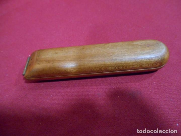 Antig&uuml;edades: ANTIGUO TERMOMETRO DE ESCRITORIO EN ESTUCHE DE MADERA - Foto 2