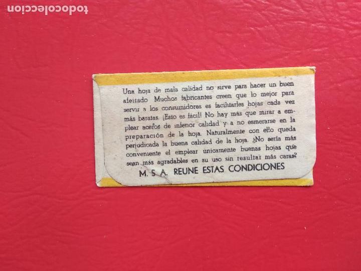 Antig&uuml;edades: ANTIGUA HOJA DE AFEITAR , MSA - Foto 2