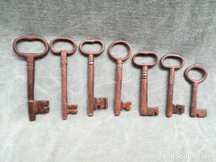 lote de 7 llaves antiguas vintage - Compra venta en todocoleccion