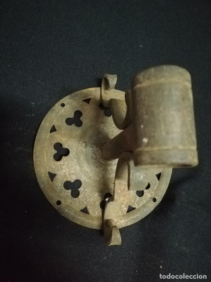 Antig&uuml;edades: APLIQUE EN HIERRO FORJADO S. XIX - Foto 5
