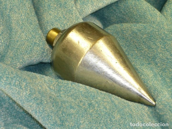 Antig&uuml;edades: Plomada Construcci&oacute;n Sin Nuez. Cabeza tornillo roscada. Plumb bob Construction. Without Nut. - Foto 2