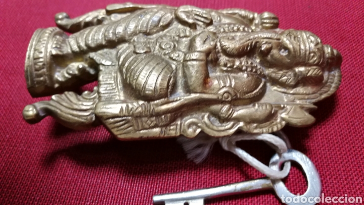 Antig&uuml;edades: BONITO CANDADO BRONCE DE COLECCION - Foto 2