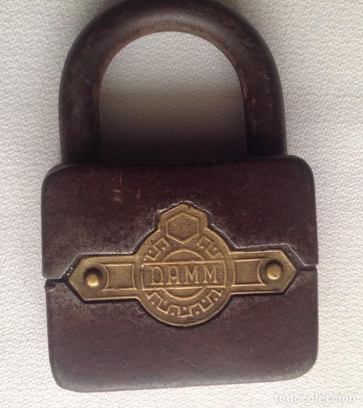 Antig&uuml;edades: CANDADO ANTIGUO DE HIERRO MACIZO MARCA DAMM, SIN LLAVE - Foto 3