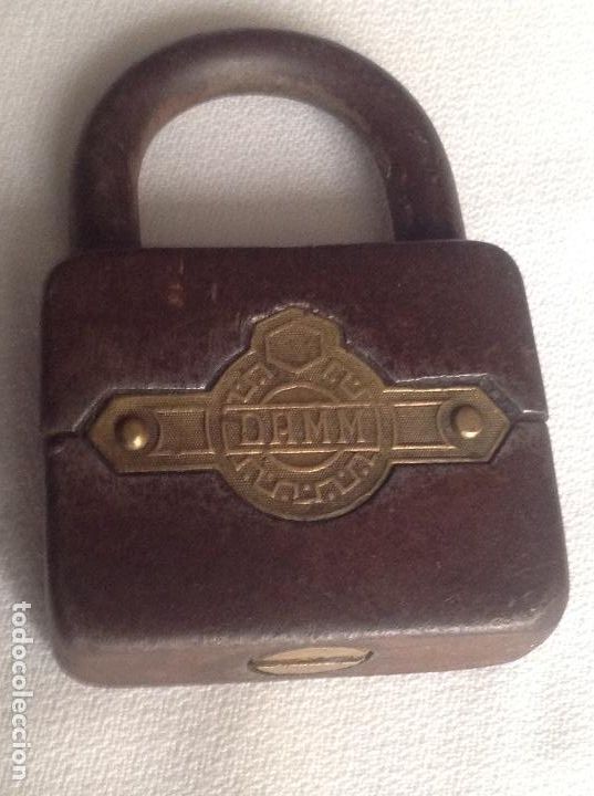 Antig&uuml;edades: CANDADO ANTIGUO DE HIERRO MACIZO MARCA DAMM, SIN LLAVE - Foto 5