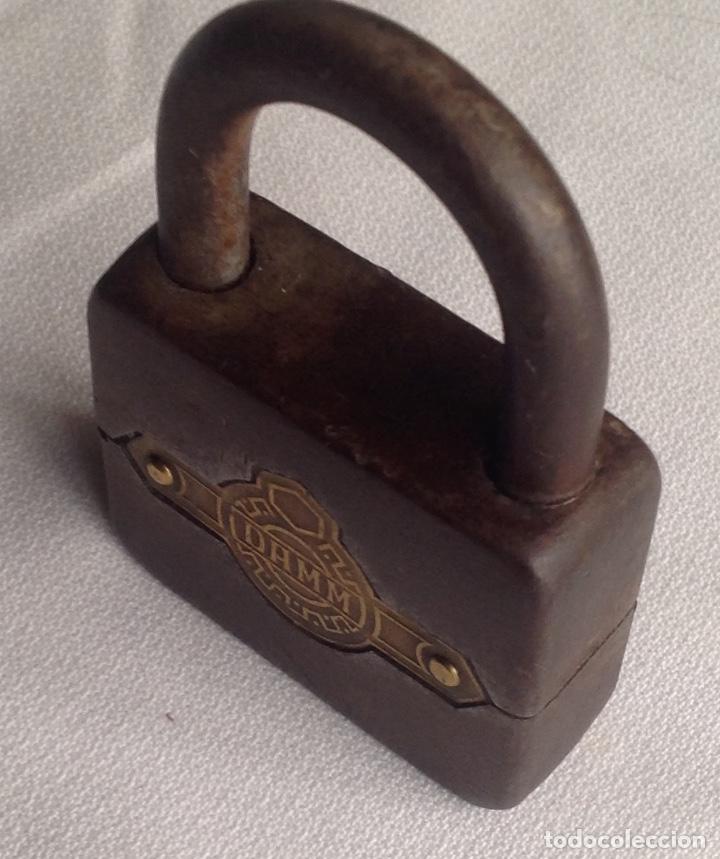 Antig&uuml;edades: CANDADO ANTIGUO DE HIERRO MACIZO MARCA DAMM, SIN LLAVE - Foto 8