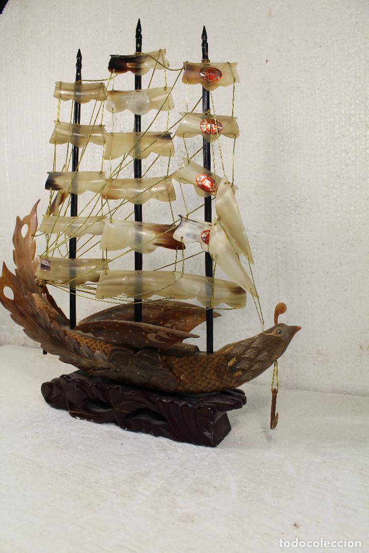 Antig&uuml;edades: barco pajaro con asta de toro - Foto 5