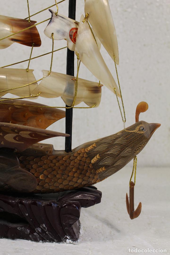 Antig&uuml;edades: barco pajaro con asta de toro - Foto 6