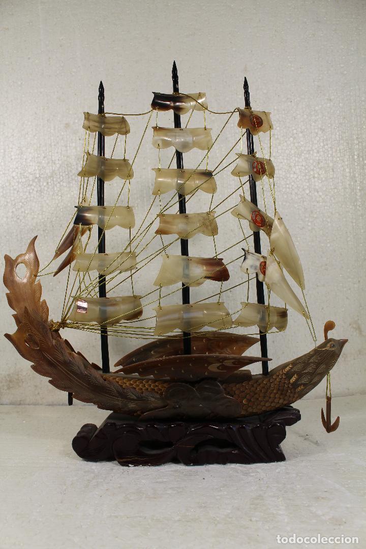 Antig&uuml;edades: barco pajaro con asta de toro - Foto 7