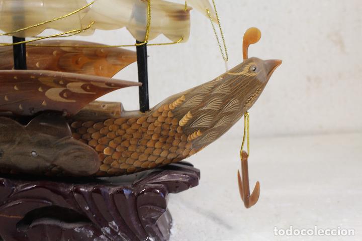 Antig&uuml;edades: barco pajaro con asta de toro - Foto 8