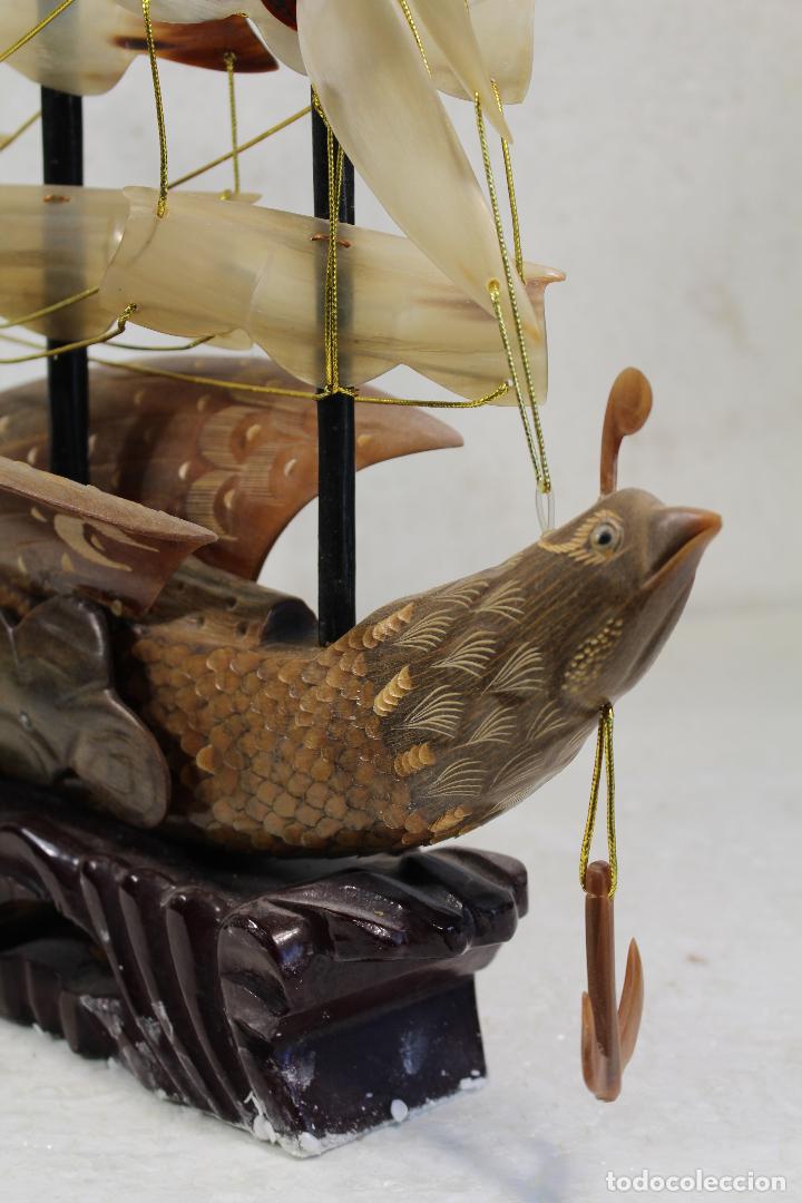 Antig&uuml;edades: barco pajaro con asta de toro - Foto 9