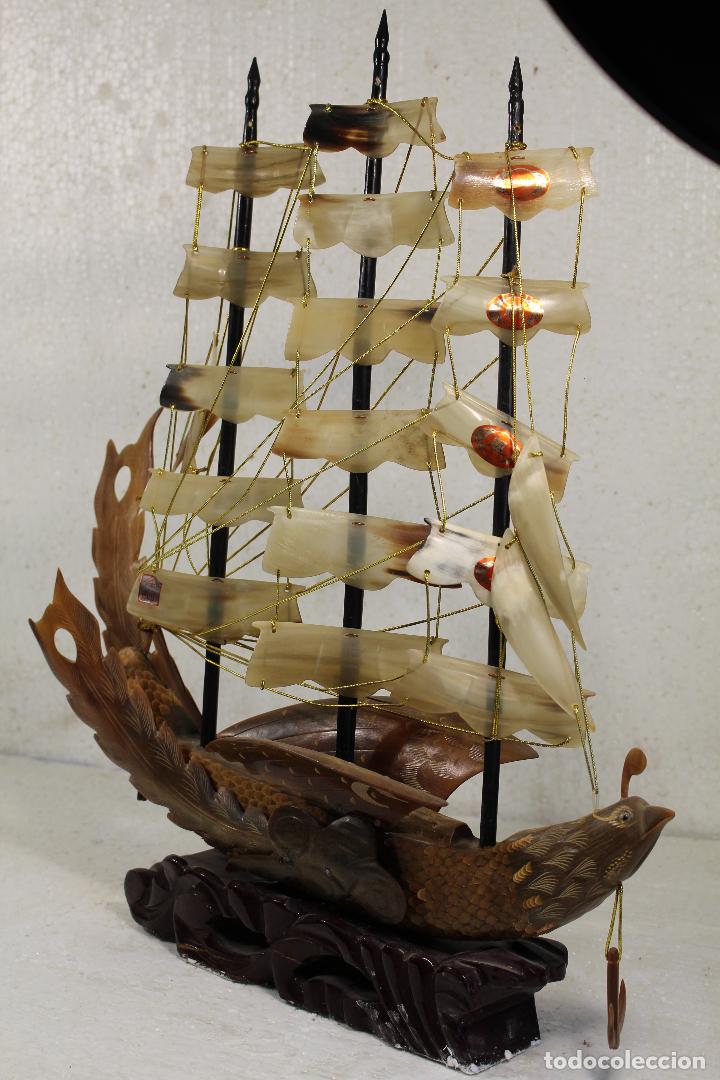 Antig&uuml;edades: barco pajaro con asta de toro - Foto 10