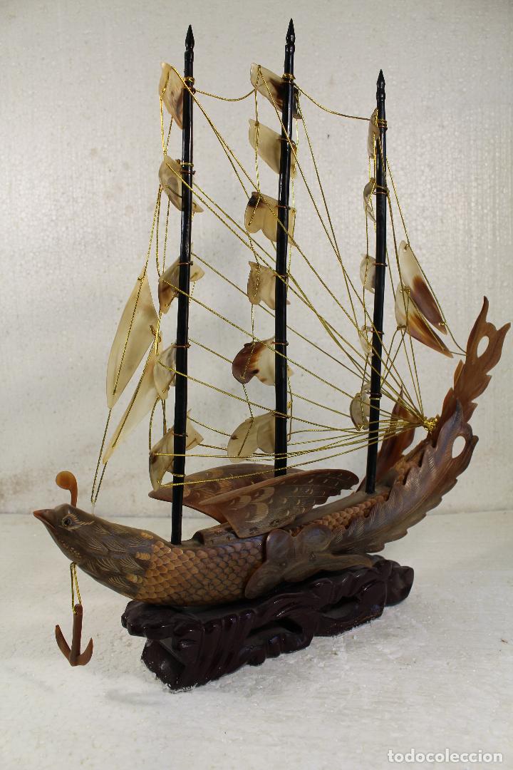 Antig&uuml;edades: barco pajaro con asta de toro - Foto 12