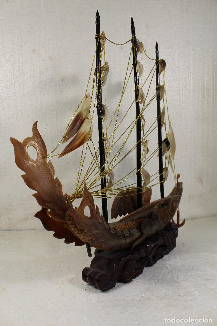 Antig&uuml;edades: barco pajaro con asta de toro - Foto 13