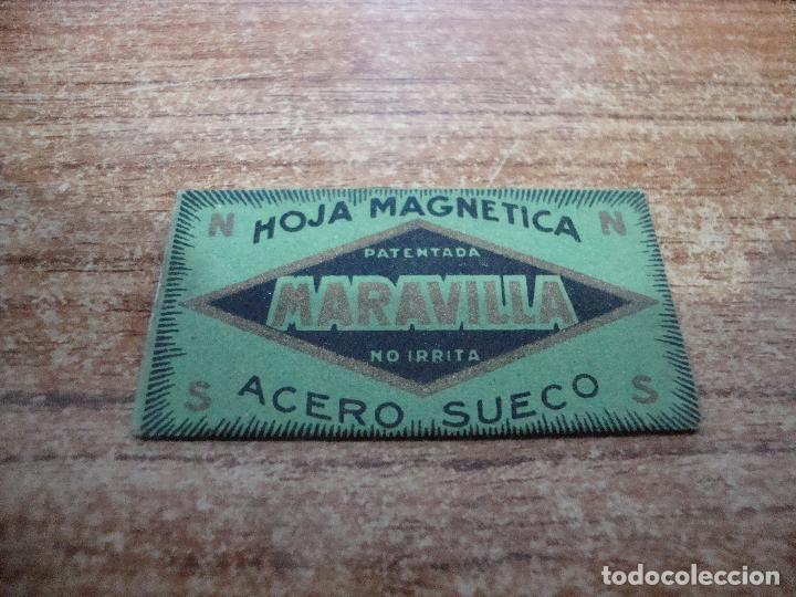Antig&uuml;edades: FUNDA DE AFEITAR CON HOJA MARAVILLA - Foto 1