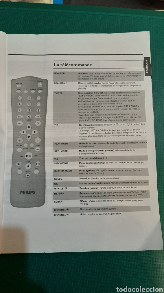 Antig&uuml;edades: PHILIPS. MANUAL FUNCIONAMIENTO DVDR880 - Foto 2