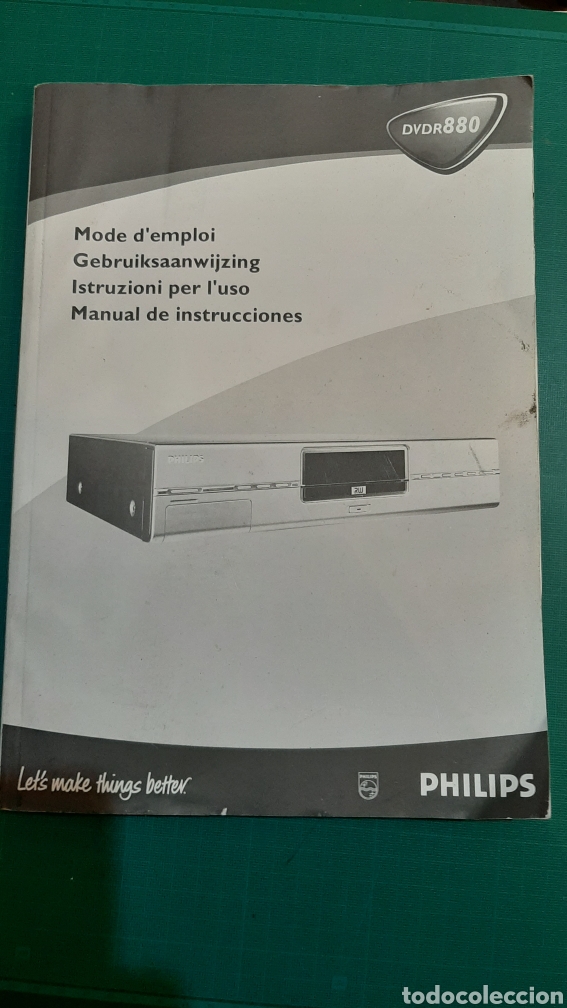 Antig&uuml;edades: PHILIPS. MANUAL FUNCIONAMIENTO DVDR880 - Foto 1