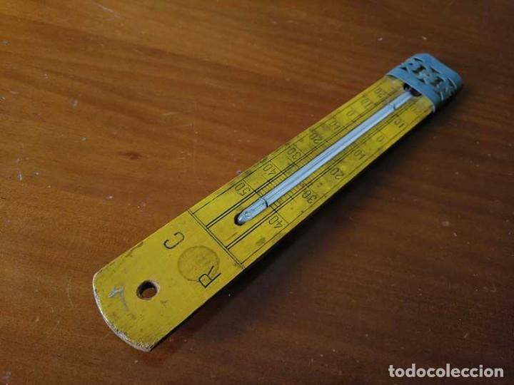 Antig&uuml;edades: TERMOMETRO GRADOS REAUMUR Y CELSIUS - CENT&Iacute;GRADOS - DE LOS A&Ntilde;OS 30 CON BASE DE MADERA. - Foto 12