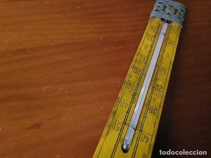 Antig&uuml;edades: TERMOMETRO GRADOS REAUMUR Y CELSIUS - CENT&Iacute;GRADOS - DE LOS A&Ntilde;OS 30 CON BASE DE MADERA. - Foto 14