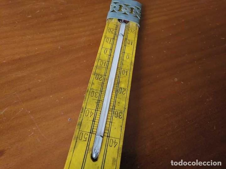 Antig&uuml;edades: TERMOMETRO GRADOS REAUMUR Y CELSIUS - CENT&Iacute;GRADOS - DE LOS A&Ntilde;OS 30 CON BASE DE MADERA. - Foto 15
