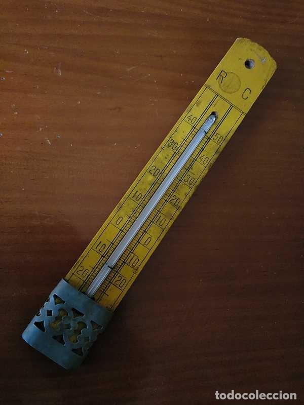 Antig&uuml;edades: TERMOMETRO GRADOS REAUMUR Y CELSIUS - CENT&Iacute;GRADOS - DE LOS A&Ntilde;OS 30 CON BASE DE MADERA. - Foto 17