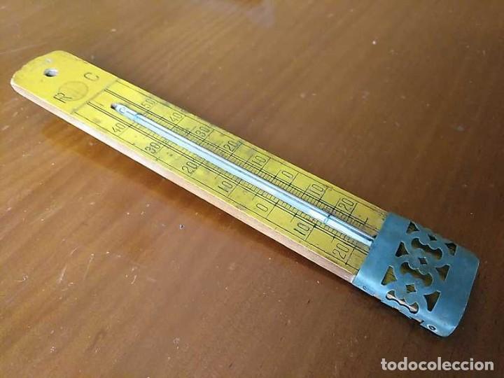 Antig&uuml;edades: TERMOMETRO GRADOS REAUMUR Y CELSIUS - CENT&Iacute;GRADOS - DE LOS A&Ntilde;OS 30 CON BASE DE MADERA. - Foto 19