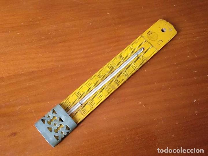 Antig&uuml;edades: TERMOMETRO GRADOS REAUMUR Y CELSIUS - CENT&Iacute;GRADOS - DE LOS A&Ntilde;OS 30 CON BASE DE MADERA. - Foto 32