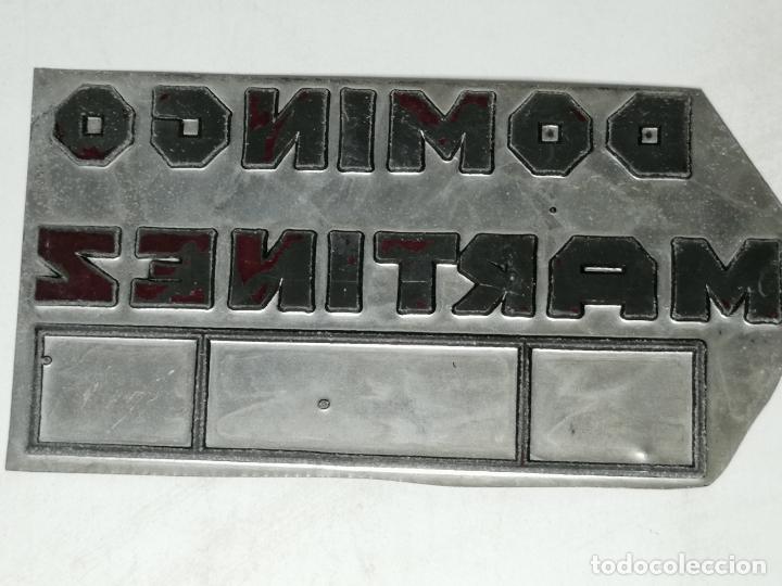Antig&uuml;edades: Clich&eacute; o plancha de aluminio. Domingo Mart&iacute;nez - Foto 1