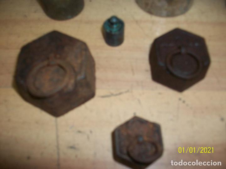 Antig&uuml;edades: LOTE DE 9 PESAS - Foto 2