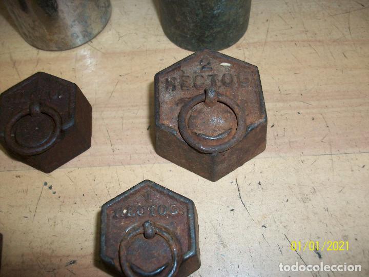 Antig&uuml;edades: LOTE DE 9 PESAS - Foto 3