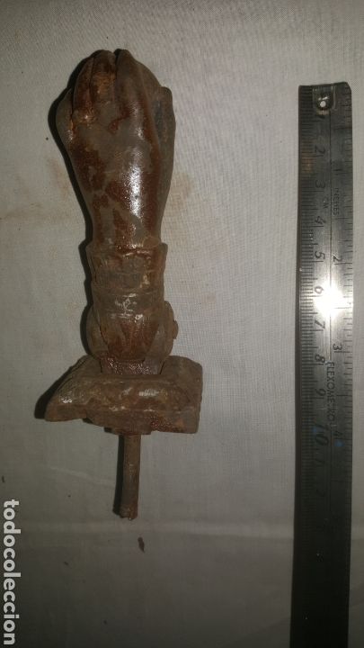 Antig&uuml;edades: Llamador de hierro fundido mano - Foto 1