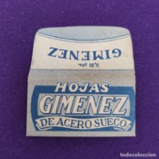 Antigüedades: FUNDA Y HOJA DE AFEITAR ANTIGUA. HOJAS GIMENEZ DE ACERO SUECO..
