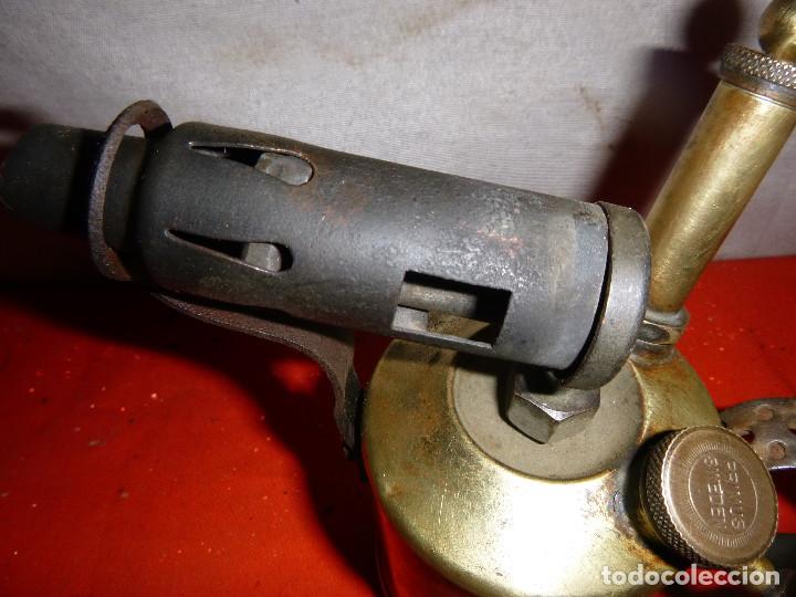 Antig&uuml;edades: CANDILEJA, SOPLETE HERRAMIENTA FONTANERO - Foto 3