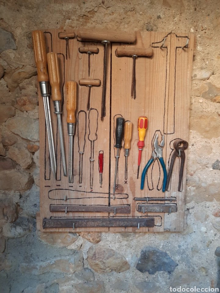 caja de herramientas carpinteria antigua con 31 - Compra venta en  todocoleccion