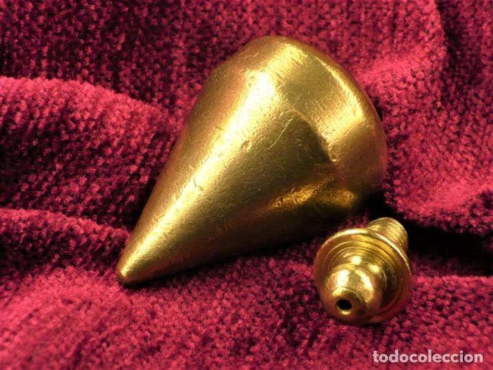 Antig&uuml;edades: Plomada para Construcci&oacute;n. Sin nuez. Plumb bob for Construction. Nutless. Bronce. - Foto 8