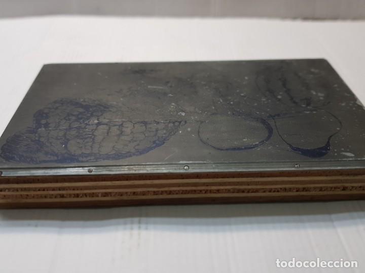 Antig&uuml;edades: Tampon Metalico-Cliche Imprenta metalico Bodegon - Foto 2